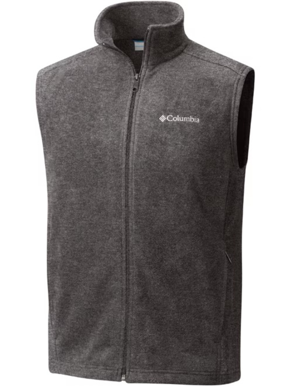 Columbia Men's Charcoal Gray Full-Zip Fleece Vest